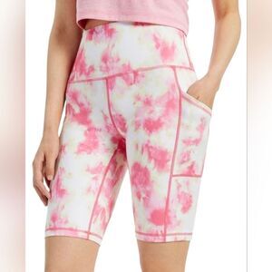 Ideology Pink Tie Dye Biking Shorts Size M